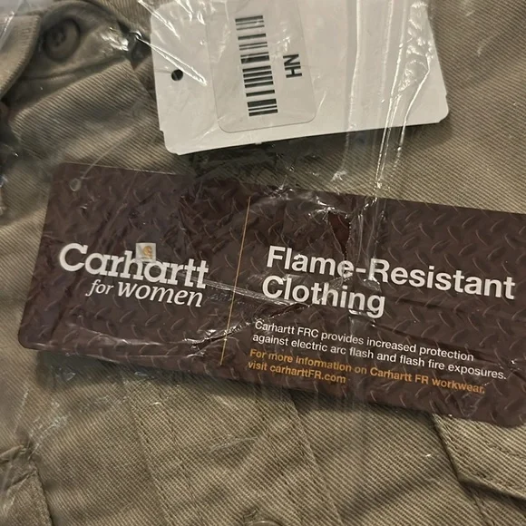 WOMEN'S FLAME RESISTANT twill long sleeve shirt Khaki - Picture 5 of 8